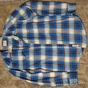 Lucky Brand Blue Plaid Shirt